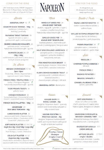 Opinii despre Napoleon Wine Bistro în Singapore - Hospitality and gastronomy