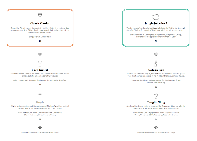 Comentarii opinii despre The Tanglin Gin Jungle