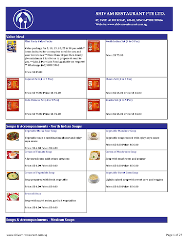 Comentarii opinii despre Shivam Restaurant - Indian Vegetarian Restaurant in Singapore