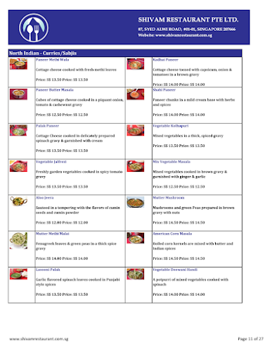 Shivam Restaurant - Indian Vegetarian Restaurant in Singapore