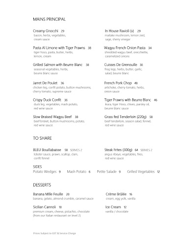 BLEU Keppel Bay - Hospitality and gastronomy