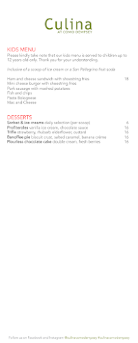 Opinii despre Culina at COMO Dempsey în Singapore - Hospitality and gastronomy