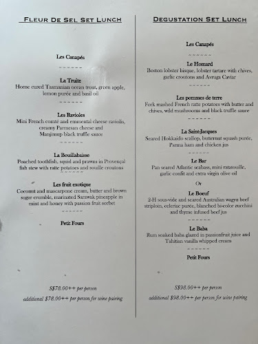 Opinii despre Fleur De Sel Le Restaurant în Singapore - Hospitality and gastronomy