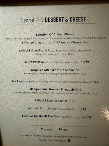 Opinii despre LeVeL33 în Singapore - Hospitality and gastronomy