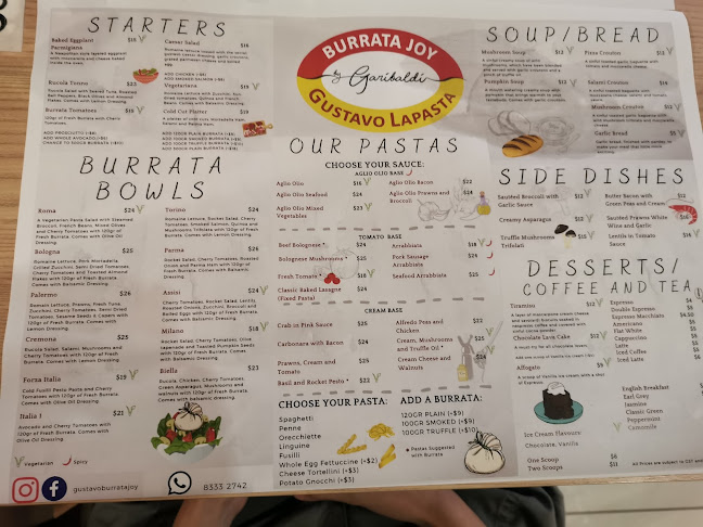 Burrata Joy & Gustavo Lapasta Katong V - Hospitality and gastronomy