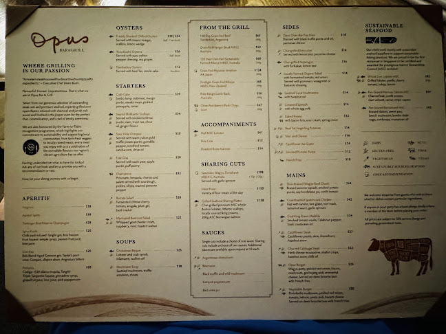 Opinii despre Opus Bar and Grill în Singapore - Hospitality and gastronomy