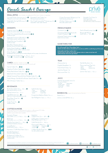 Privé Botanic Gardens - Hospitality and gastronomy