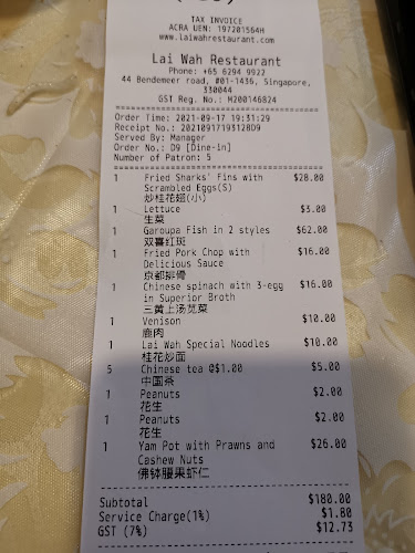 Lai Wah Restaurant - Singapore