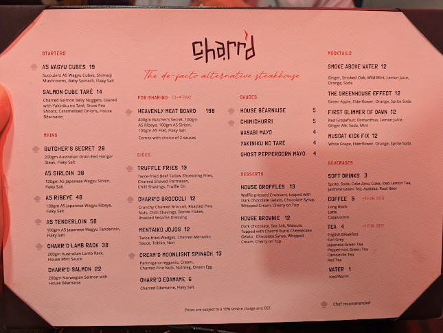 Opinii despre Charr'd Steakhouse în Singapore - Hospitality and gastronomy