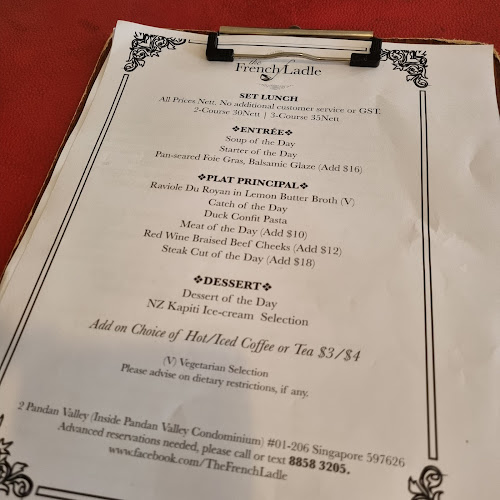 Opinii despre The French Ladle în Singapore - Hospitality and gastronomy