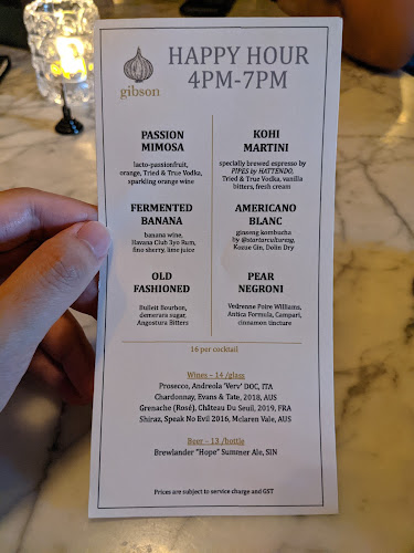 Gibson Bar - Hospitality and gastronomy