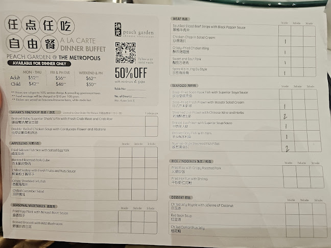 Opinii despre Peach Garden @ The Metropolis în Singapore - Hospitality and gastronomy