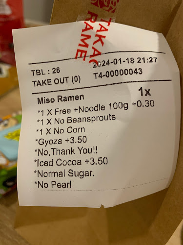 Comentarii opinii despre Takagi Ramen @ Yew Tee Point