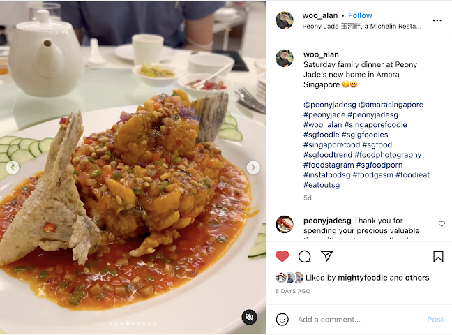 Peony Jade @ AMARA Singapore - Hospitality and gastronomy