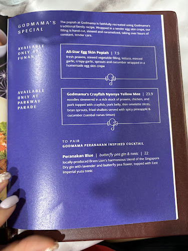 Godmama at Parkway Parade - Modern Peranakan Restaurant Singapore - Hospitality and gastronomy