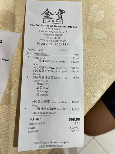 Kim Poh FishHead Steamboat - Hospitality and gastronomy