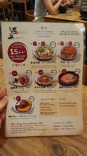 Shukuu Japanese Izakaya and Bar - Singapore