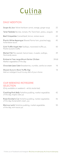 Comentarii opinii despre Culina at COMO Dempsey