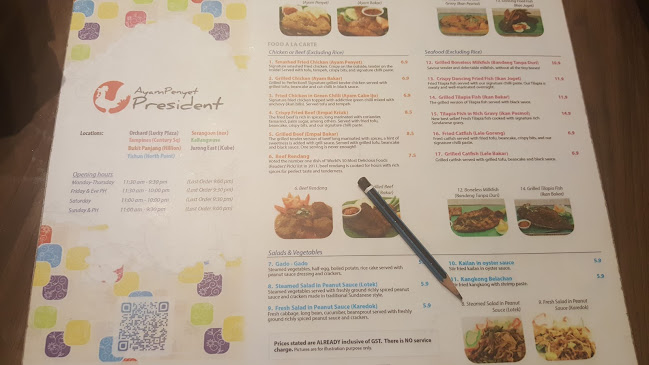 Comentarii opinii despre Ayam Penyet President - Hillion Bukit Panjang