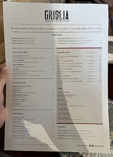 Griglia Open Fire Italian Kitchen - Katong - Singapore