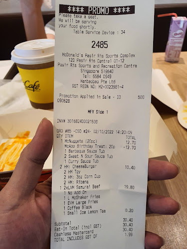 Opinii despre McDonald's Pasir Ris Sports Complex în Singapore - Hospitality and gastronomy