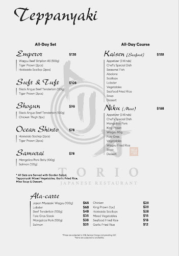 Torio Japanese Restaurant - Singapore