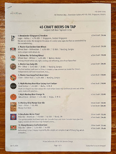 Opinii despre The Autobus în Singapore - Hospitality and gastronomy