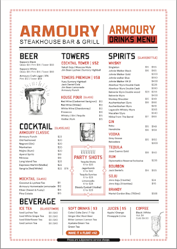 Opinii despre Armoury Steakhouse Bar & Grill @ Aperia în Singapore - Hospitality and gastronomy