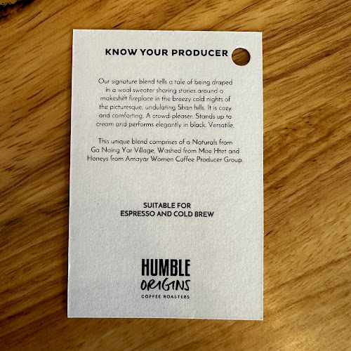Humble Origins Coffee Roasters - Hospitality and gastronomy