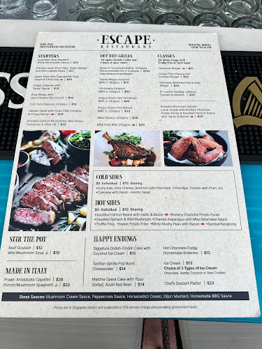 Comentarii opinii despre Escape Restaurant @ One Farrer Hotel