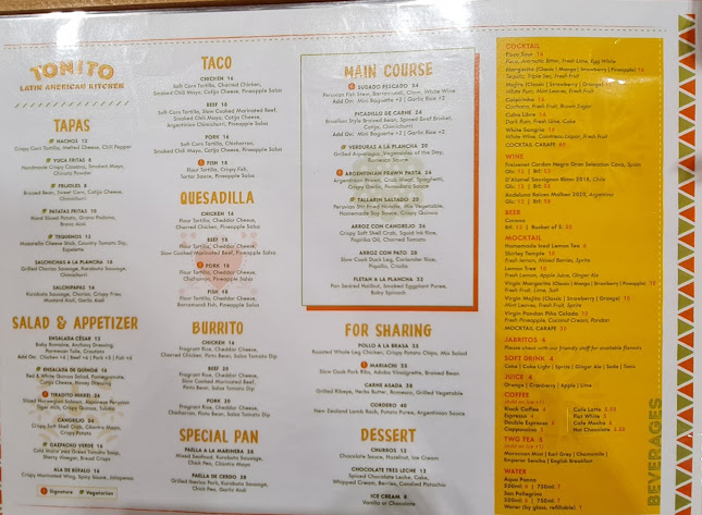 TONITO Latin American Kitchen @ Jewel - Hospitality and gastronomy