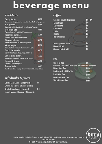 Comentarii opinii despre Burp Kitchen & Bar (Bishan Park)