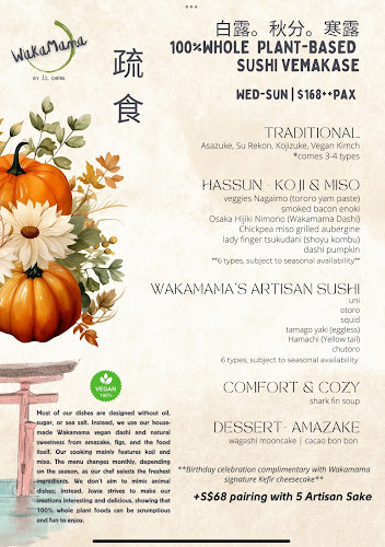 Opinii despre Wakamama 100% Vegan Japanese Fusion (By Reservation) în Singapore - Hospitality and gastronomy