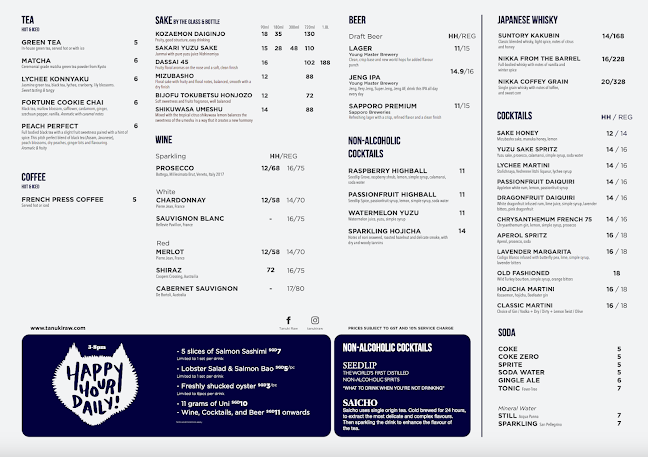 Opinii despre Tanuki Raw @ Orchard Central în Singapore - Hospitality and gastronomy