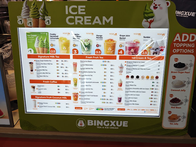 BingXue Tea & Ice Cream Yishun Junction 9 - Hospitality and gastronomy