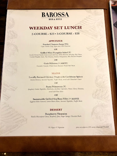 Opinii despre Barossa Steak and Grill în Singapore - Hospitality and gastronomy