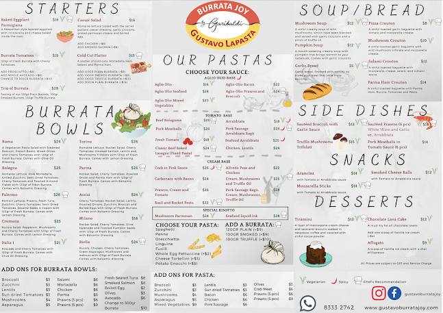 Opinii despre Burrata Joy & Gustavo Lapasta Bukit Timah în Singapore - Hospitality and gastronomy