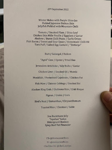 Restaurant Born - Singapore