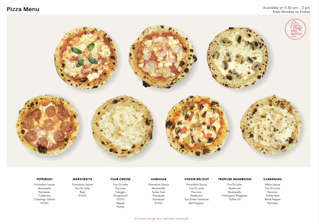 Opinii despre Side Hustle Pizzeria în Singapore - Hospitality and gastronomy