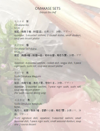 YUZU Japanese Restaurant - Hospitality and gastronomy