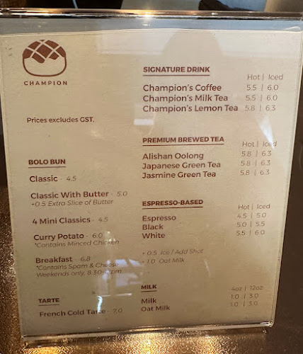 Champion Bolo Bun - Hospitality and gastronomy