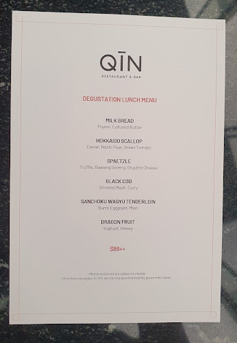 Opinii despre QIN Restaurant & Bar în Singapore - Hospitality and gastronomy