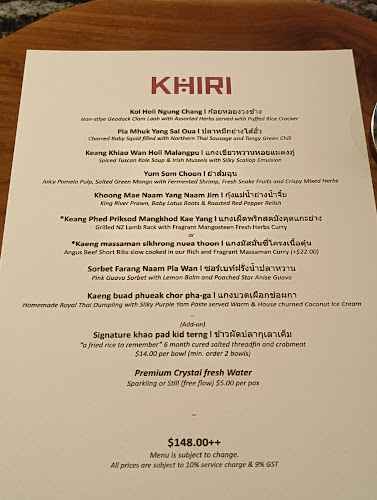 Restaurant Khiri - Hospitality and gastronomy