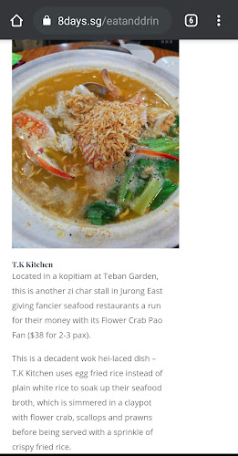 Paofan Paradise 泡饭天 - T.K Kitchen Restaurant - Singapore