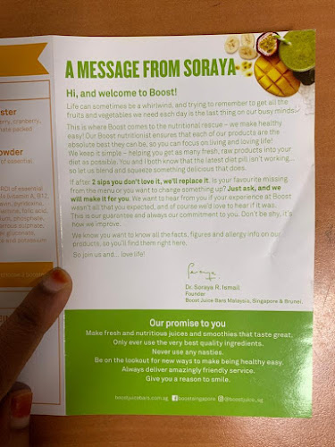 Opinii despre Boost Juice în Singapore - Hospitality and gastronomy