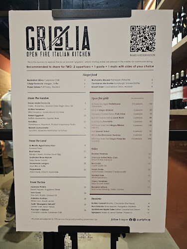Opinii despre Griglia Open Fire Italian Kitchen - Katong în Singapore - Hospitality and gastronomy