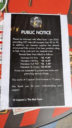 Comentarii opinii despre Al Capone's Sembawang